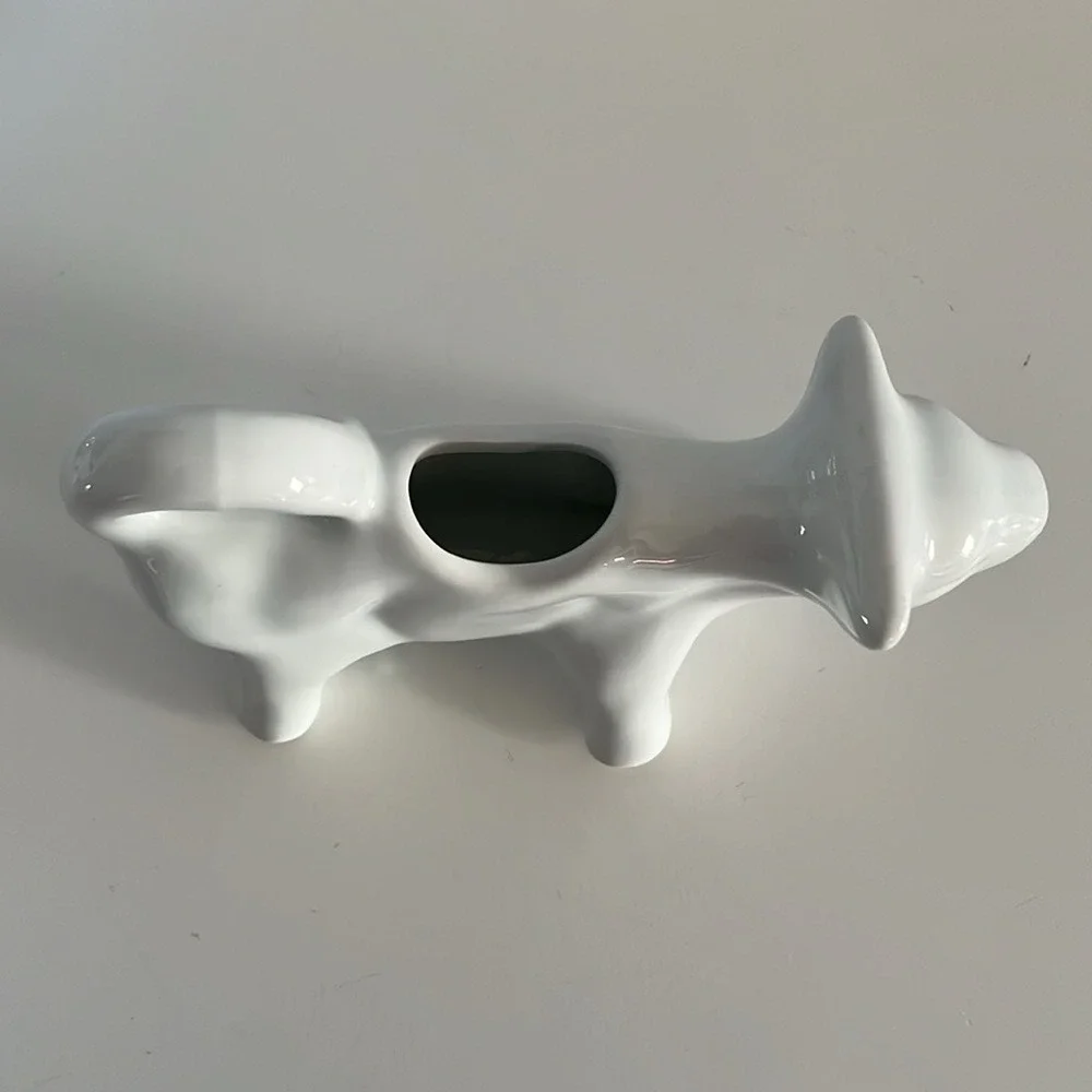 Fitz and Floyd Everyday‎ White Porcelain Cow Creamer